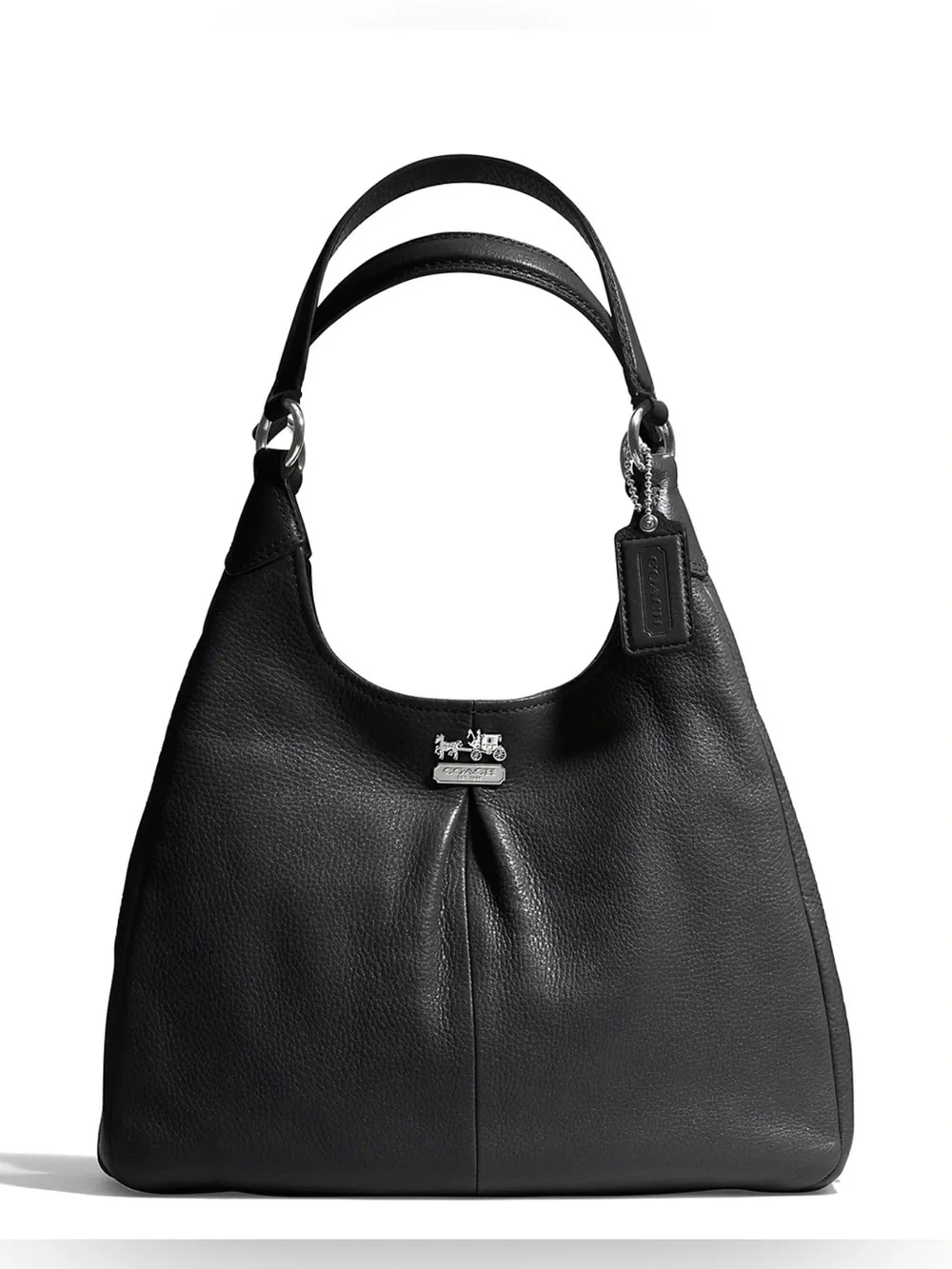 Coach Madison Maggie Leather Shoulder Bag Black Style 21225M